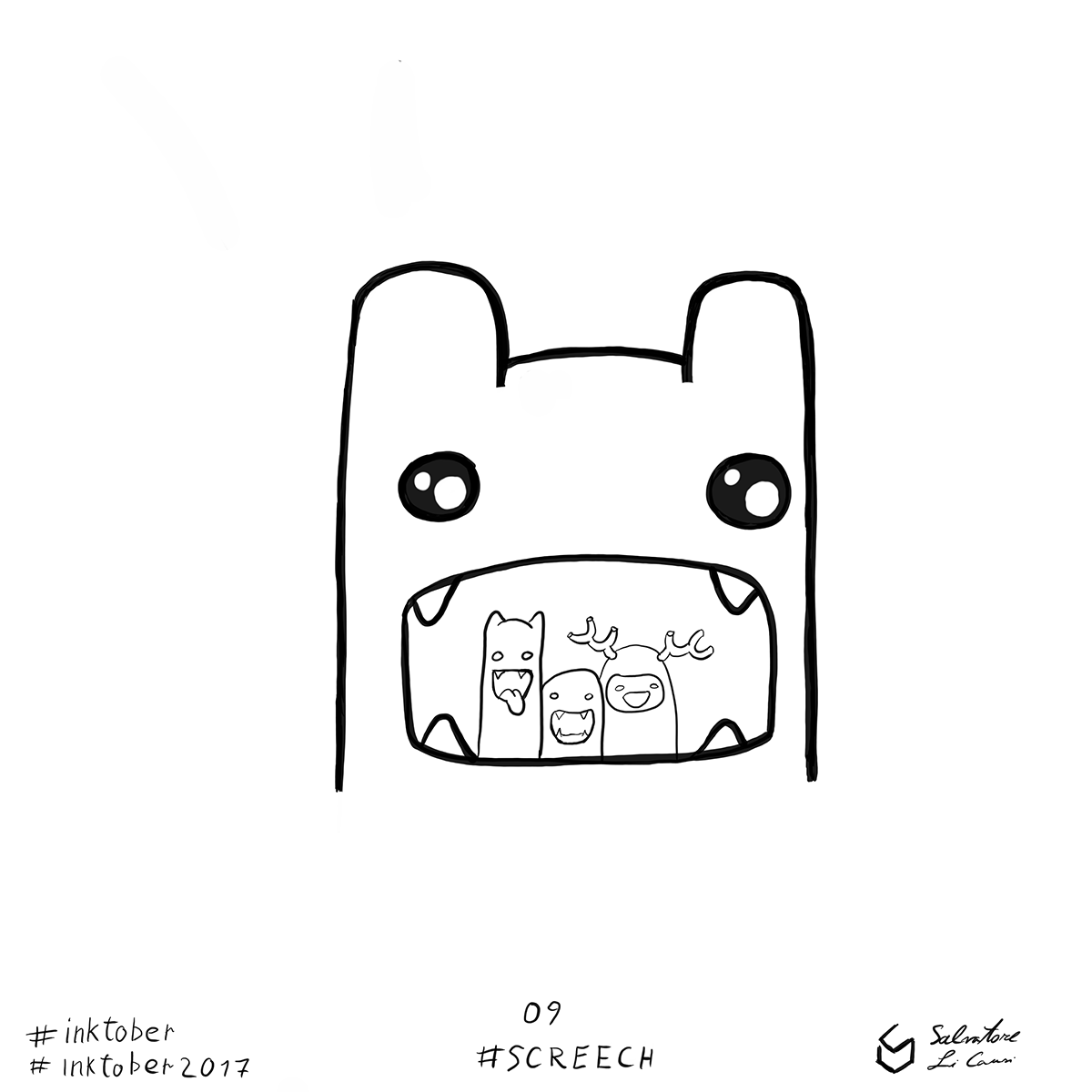 Inktober 2017 09 Screech