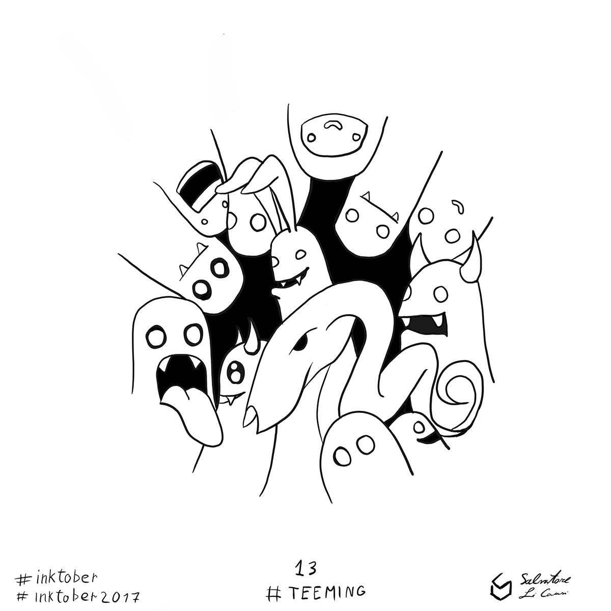 Inktober 2017 13 Teeming